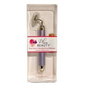 Plum‎ Beauty Rose Quartz Vibrating Facial Massager Smooths Rejuvenates NEW